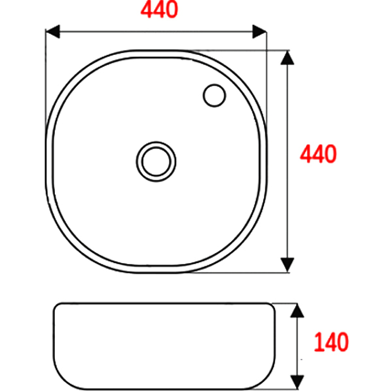 Раковина-чаша Mira 44 MR-4444 Белая от магазина ЛесКонПром.ру