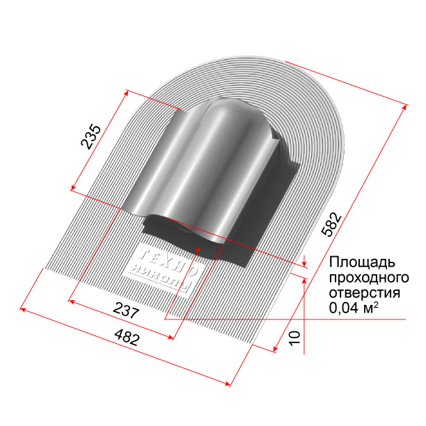 Аэратор КТВ зеленый d 110 мм ТЕХНОНИКОЛЬ от магазина ЛесКонПром.ру