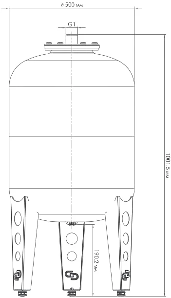 Расширительный бак отопления Джилекс В 150 от магазина ЛесКонПром.ру
