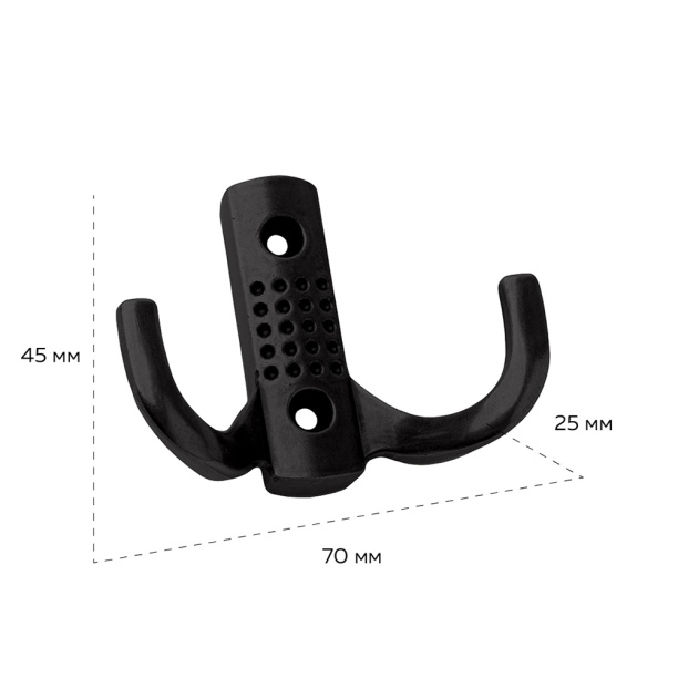 Крючок мебельный KERRON 0061 черный матовый от магазина ЛесКонПром.ру