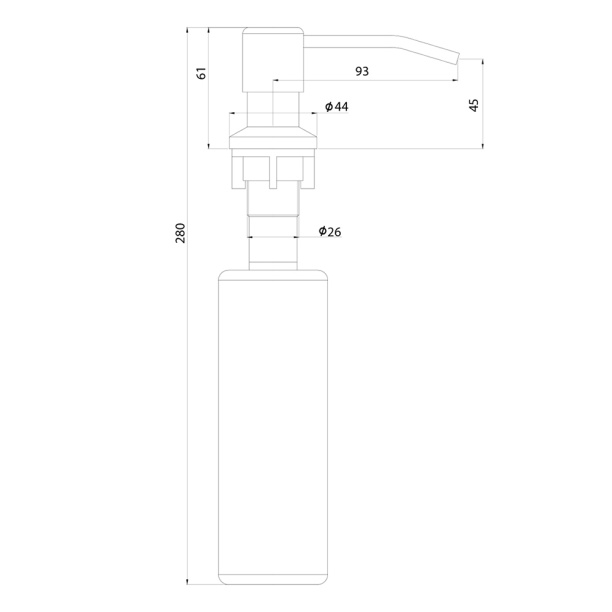 Дозатор для моющего средства хром от магазина ЛесКонПром.ру