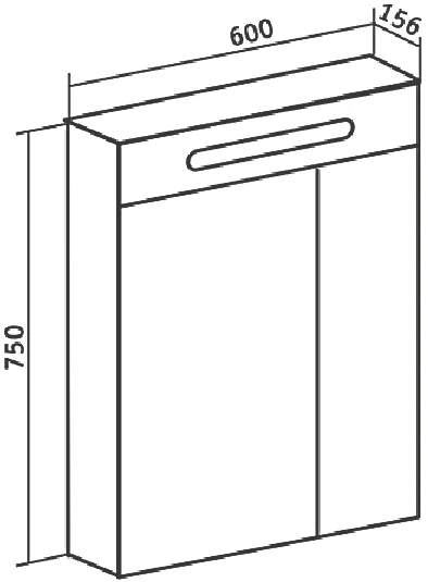 Зеркало-шкаф Runo Парма 60 с подсветкой от магазина ЛесКонПром.ру