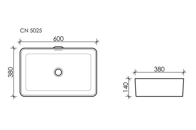 Умывальник накладной CERAMICA NOVA Element 80551221 от магазина ЛесКонПром.ру