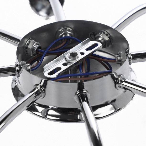 Люстра NEODECO Моника 8х40 Вт Е14 хром от магазина ЛесКонПром.ру