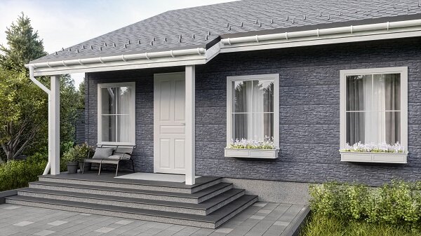 Фасадная панель ТЕХНОНИКОЛЬ ОПТИМА Камень серый от магазина ЛесКонПром.ру