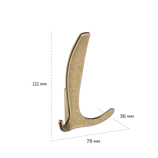 Крючок мебельный KERRON 0220 бронза от магазина ЛесКонПром.ру