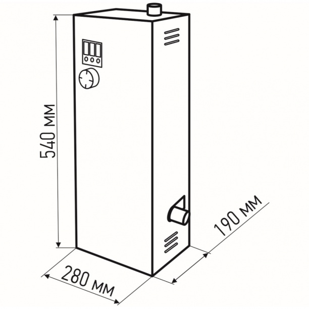 Котел электрический УралПром ЭВПМ-6 кВт 220 В от магазина ЛесКонПром.ру