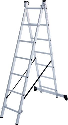 Лестница алюминиевая двухсекционная Новая Высота 2x7 арт. 1220207 от магазина ЛесКонПром.ру