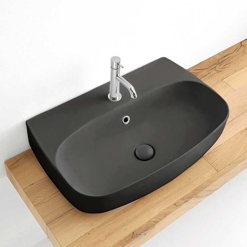 Раковина Kerasan Nolita 50 534031*1 Черная матовая от магазина ЛесКонПром.ру