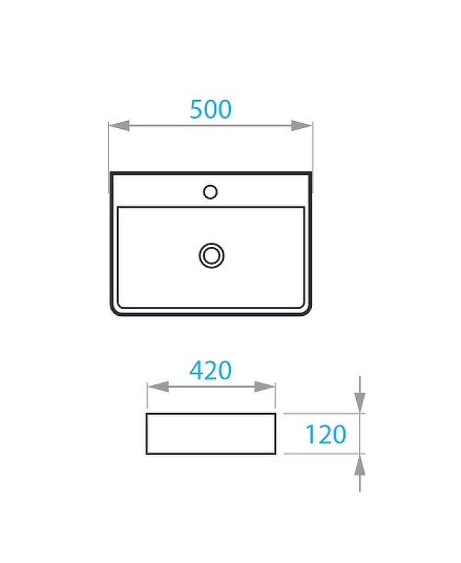 Раковина Koller Pool Kvadro 50 KR-0500M-WB Белая от магазина ЛесКонПром.ру
