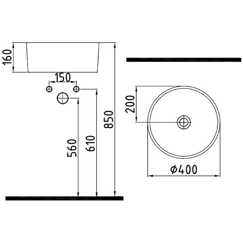 Раковина-чаша Bien Harmony 40 HRLG04001FD0W3000 Белая от магазина ЛесКонПром.ру