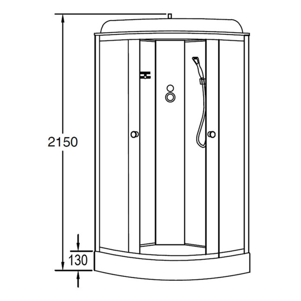 Душевой уголок Галерея М 120х80х195 см левый угол от магазина ЛесКонПром.ру