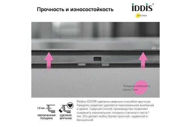 Мойка врезная IDDIS Haze 80550597 от магазина ЛесКонПром.ру