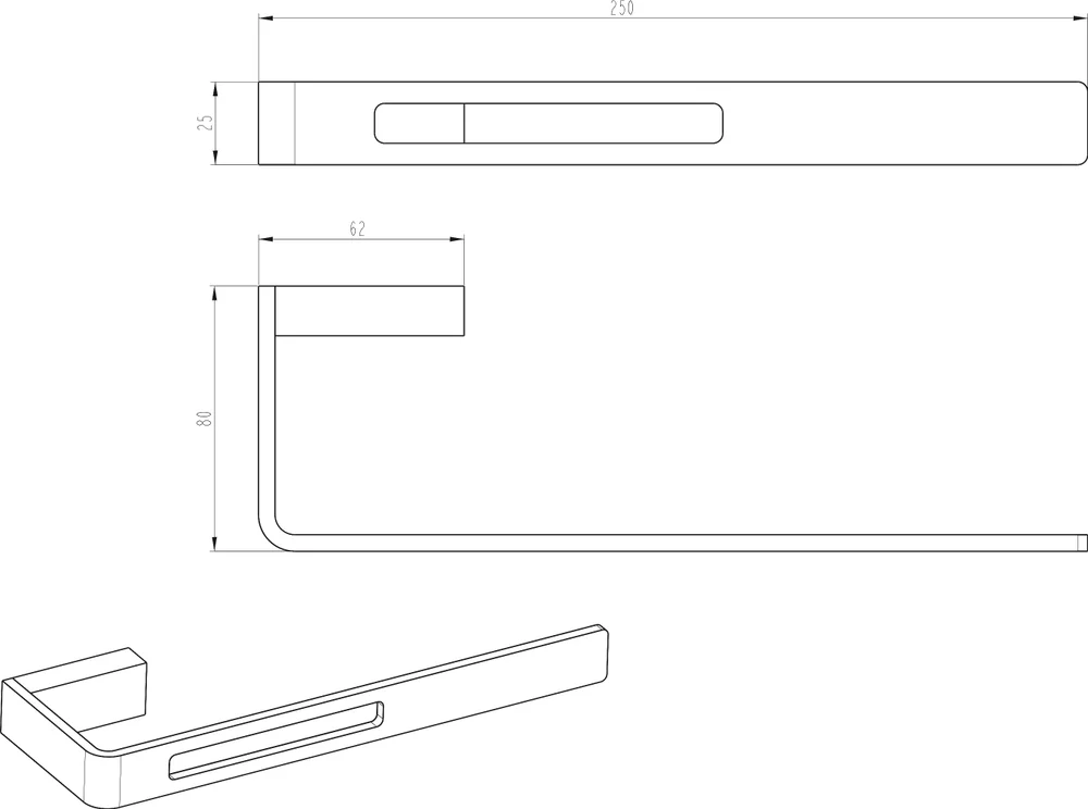 Полотенцедержатель Boheme Q 10945-B Black от магазина ЛесКонПром.ру