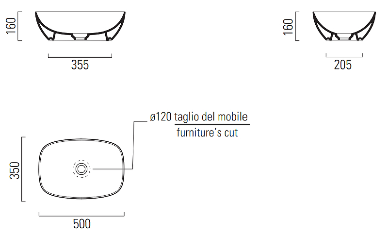 Раковина-чаша GSI Nubes 50 978411 Белая от магазина ЛесКонПром.ру