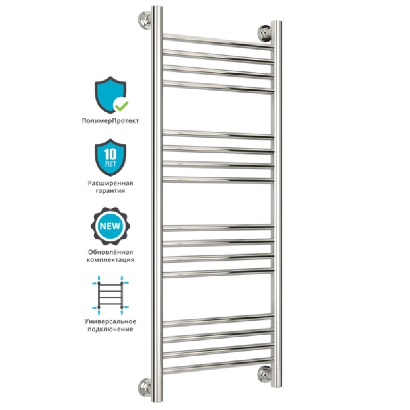 Водяной полотенцесушитель Сунержа Богема прямая 1000х400 Хром от магазина ЛесКонПром.ру