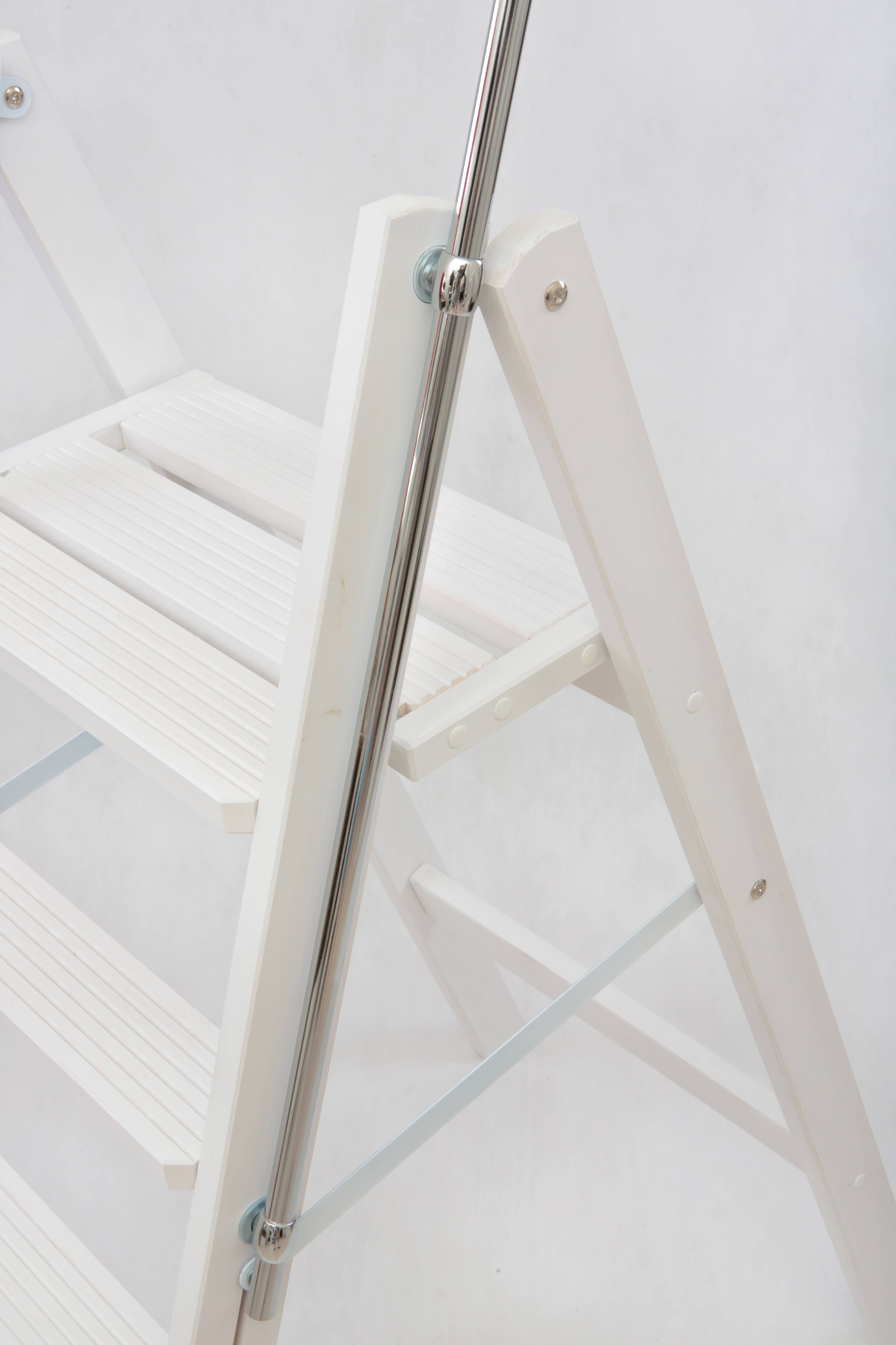 Стремянка деревянная Hoz-Block Серж 4 ступени Белая (арт. СДР-4Б) от магазина ЛесКонПром.ру