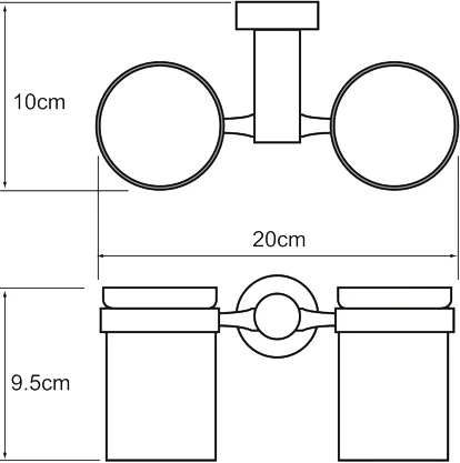 Стакан Wasserkraft Donau K-9428D двойной от магазина ЛесКонПром.ру