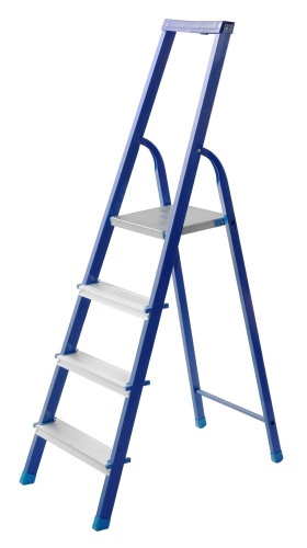 Стремянка стальная окрашенная с алюминиевыми ступенями STAIRS 4 ступени (арт. CS 04 LX) от магазина ЛесКонПром.ру