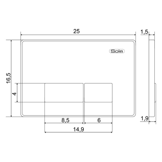 Кнопка для инсталляции SOLE черная от магазина ЛесКонПром.ру