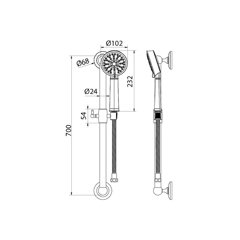 Душевой гарнитур Iddis Oldie OLD3F70i16 Бронза от магазина ЛесКонПром.ру