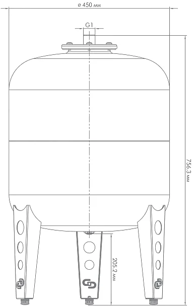 Расширительный бак отопления Джилекс В 80 от магазина ЛесКонПром.ру