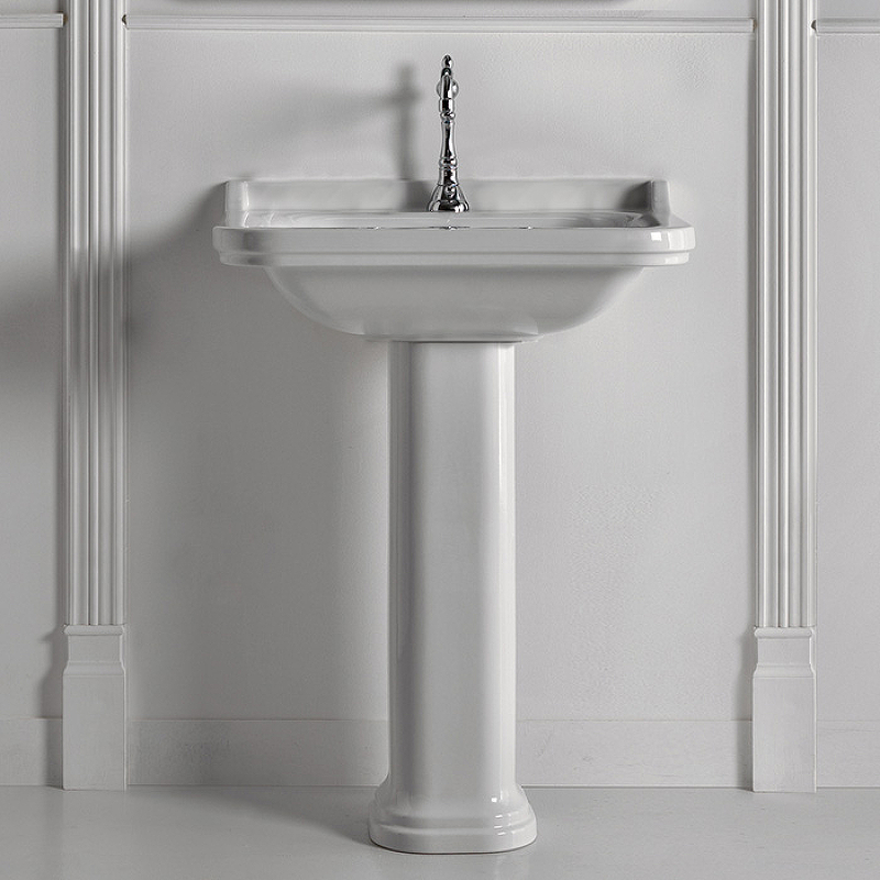 Раковина Kerasan Waldorf 80 4141K1bi/cr*1 Белая от магазина ЛесКонПром.ру