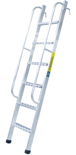 ЛЕСТНИЦА ПРИСТАВНАЯ СТЕЛЛАЖНАЯ С ПОРУЧНЯМИ  MEGAL -ЛПСП-2,0 от магазина ЛесКонПром.ру