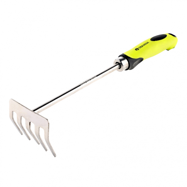 Грабельки ручные TRAVENA малые из нержавеющей стали от магазина ЛесКонПром.ру