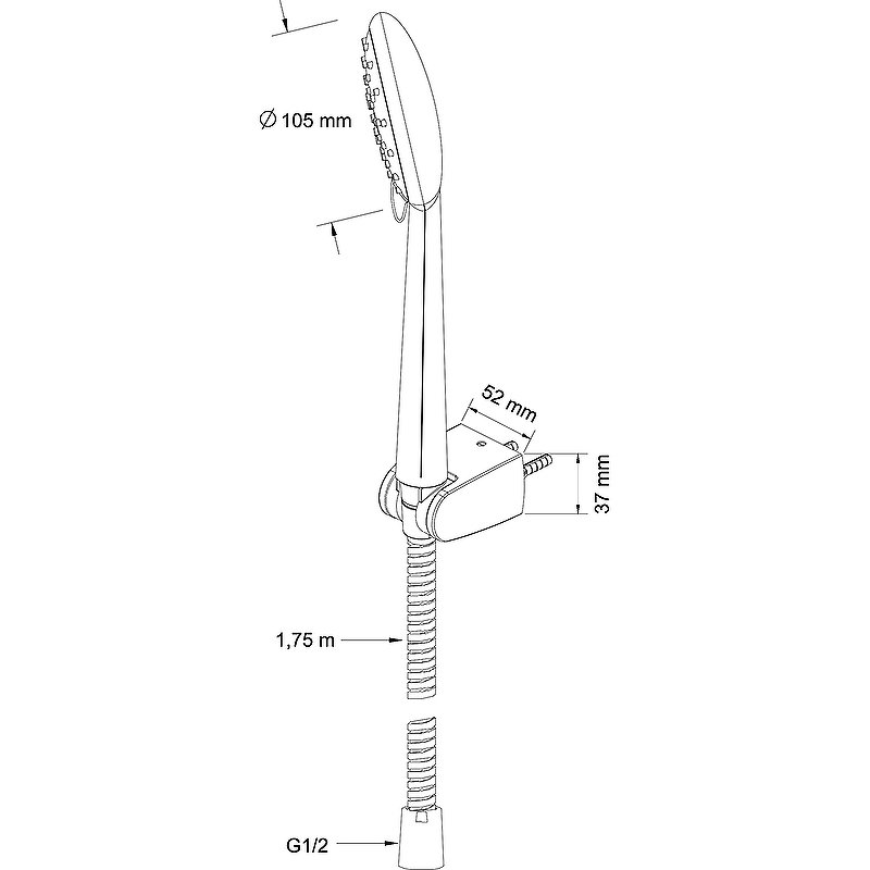 Душевой гарнитур Swedbe Calypso 5093 Хром от магазина ЛесКонПром.ру