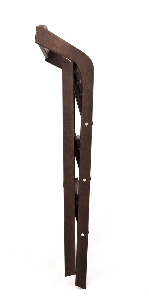 Стремянка-стул деревянная с широкими ступенями Hoz-Block Микки-Трон 3 ступени Венге (арт. СДМТС-3В) от магазина ЛесКонПром.ру