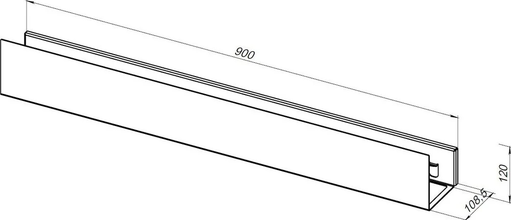 Полка Aquanet Магнум 302222 черная матовая от магазина ЛесКонПром.ру