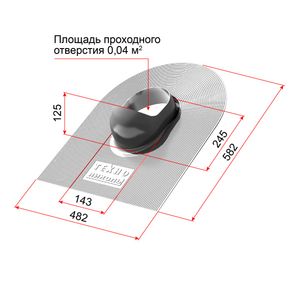 Проходной элемент ТЕХНОНИКОЛЬ коричневый от магазина ЛесКонПром.ру