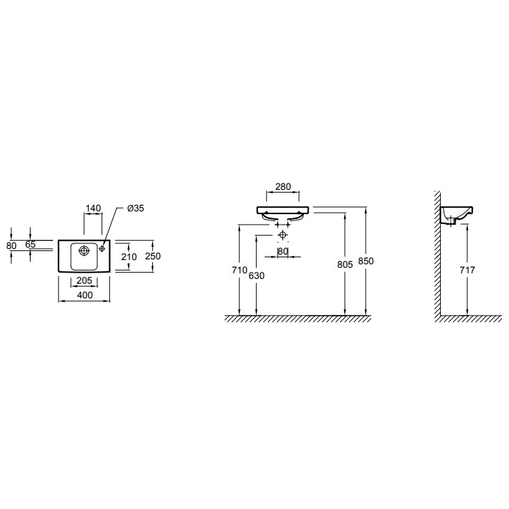 Раковина Jacob Delafon Odeon Up 40 E4799G-00 Белая от магазина ЛесКонПром.ру
