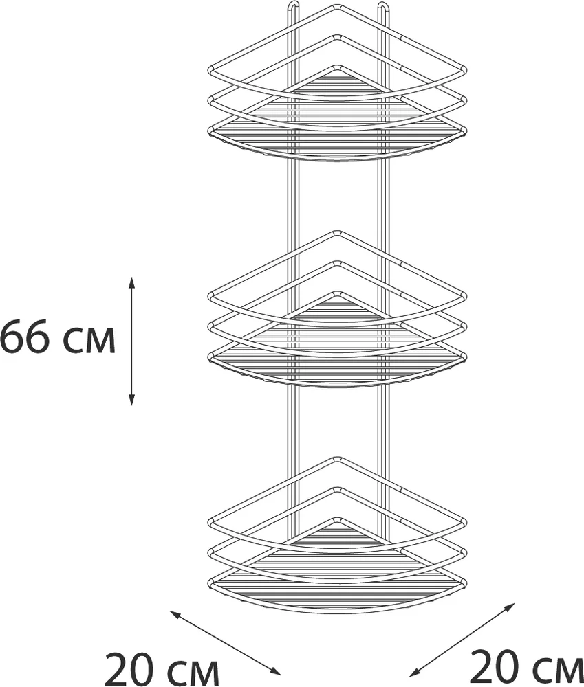 Полка Fixsen FX-710W-3 угловая, белая от магазина ЛесКонПром.ру