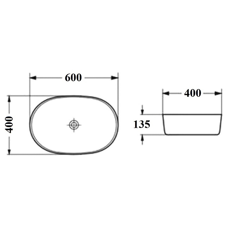 Раковина-чаша Bond 60 S54-608 Черная матовая от магазина ЛесКонПром.ру