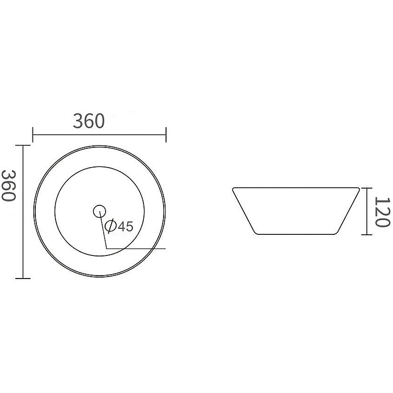 Раковина-чаша Orange 36 B08-360w Белая от магазина ЛесКонПром.ру