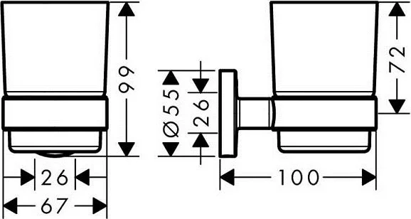 Стакан Hansgrohe Logis Universal 41718000 от магазина ЛесКонПром.ру