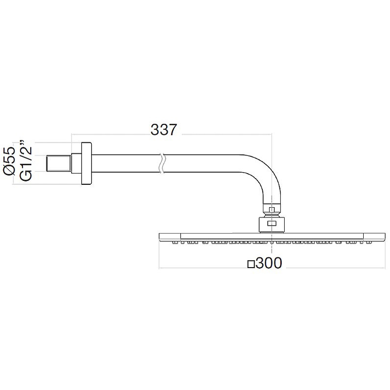 Верхний душ Webert AC0842740 Белый от магазина ЛесКонПром.ру