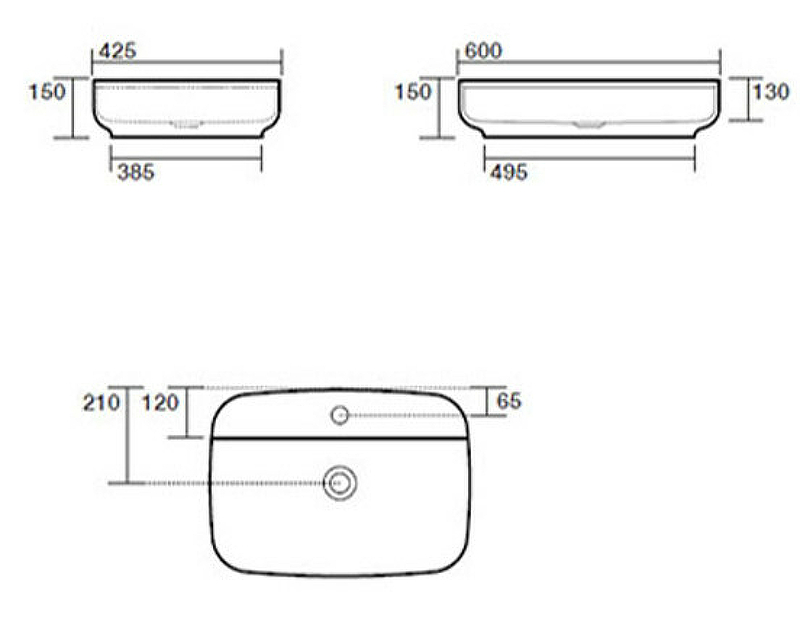 Раковина Kerasan Tribeca 60 514001*1 Белая от магазина ЛесКонПром.ру