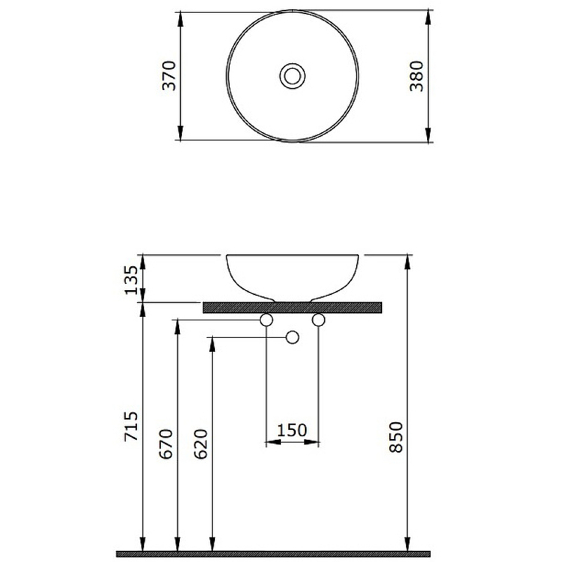 Раковина-чаша Berges Ego 38 181008 Белая глянцевая от магазина ЛесКонПром.ру