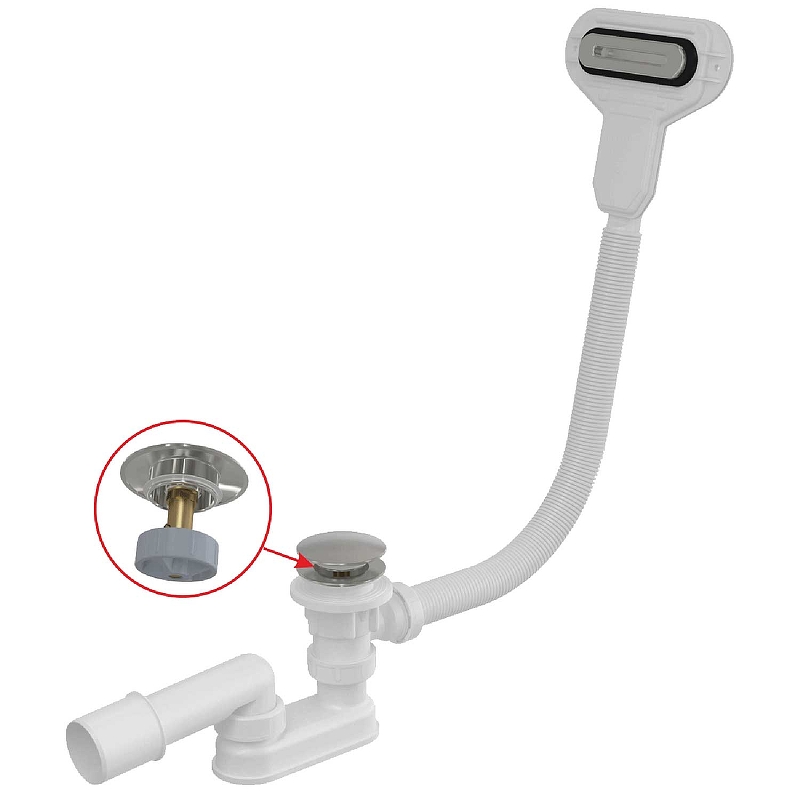 Слив-перелив Alcaplast A516CKM Click-Clack Хром от магазина ЛесКонПром.ру