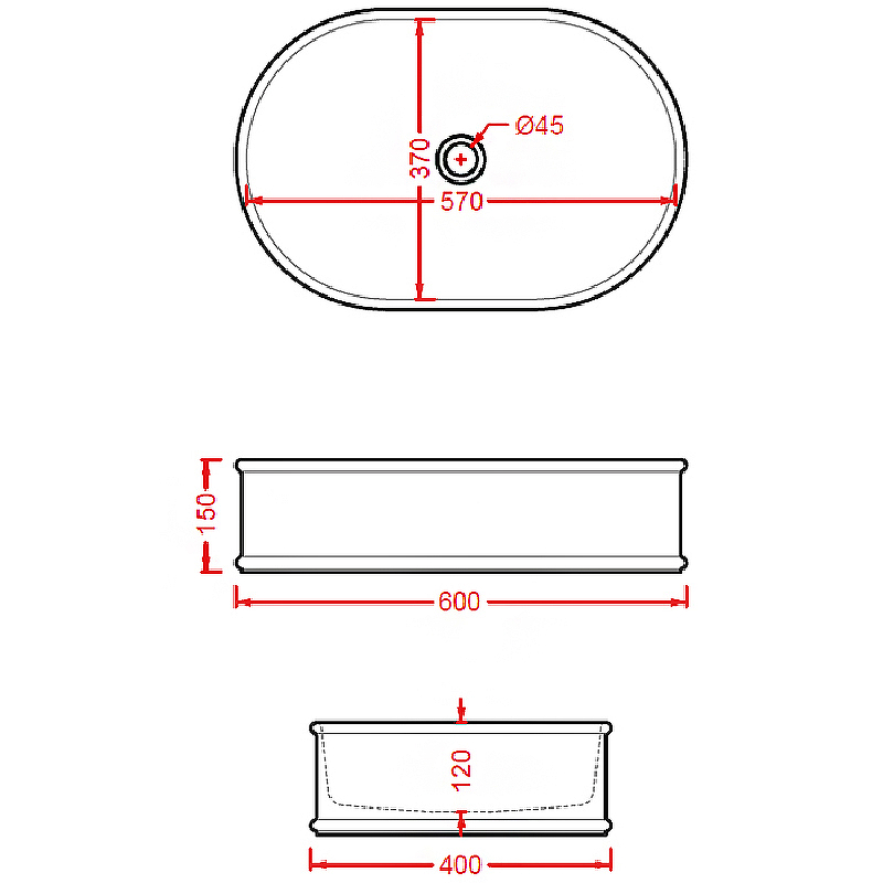 Раковина-чаша Artceram Atelier 60 ATL002 01 00 Белая от магазина ЛесКонПром.ру