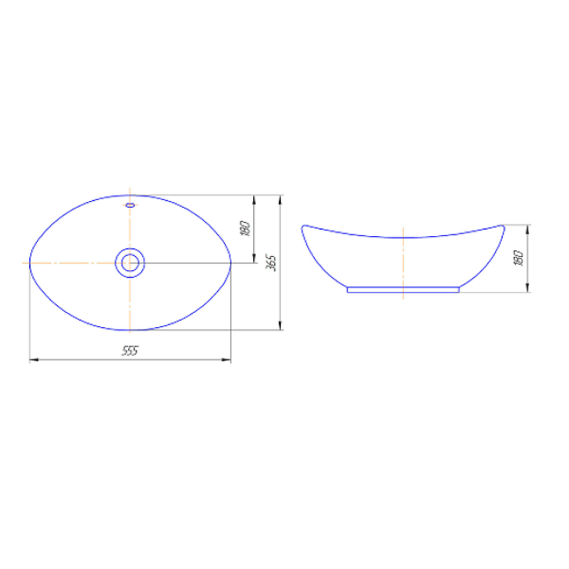 Раковина-чаша Кировит Гамма 56 Белая от магазина ЛесКонПром.ру