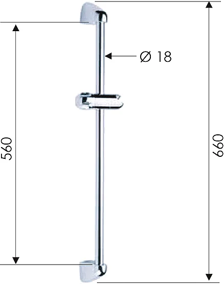 Душевая штанга Remer 314 от магазина ЛесКонПром.ру