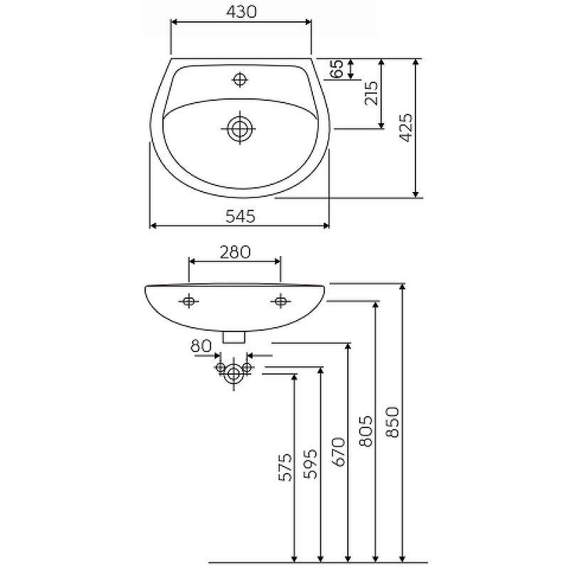 Раковина Kolo Idol 55 M1115500U Белая от магазина ЛесКонПром.ру