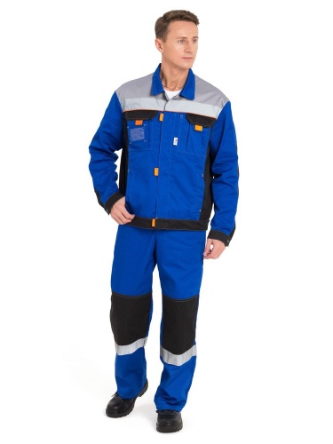 КОСТЮМ "МОДУЛЬ" (василек/черн/св.серый) от магазина ЛесКонПром.ру