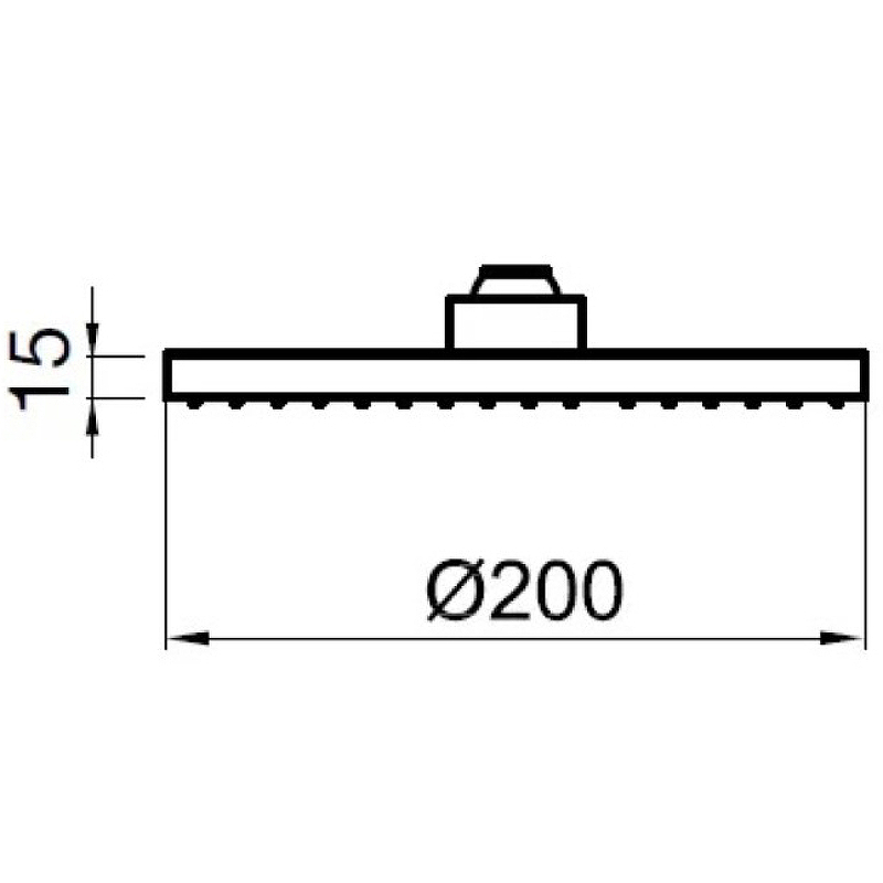 Верхний душ Webert AC1024015PVC Хром от магазина ЛесКонПром.ру