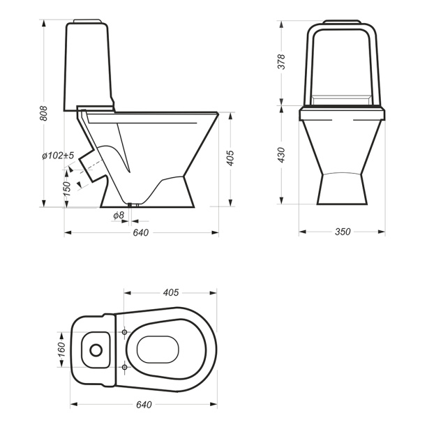 Унитаз-компакт SANITA ProfiLux с сиденьем с микролифтом от магазина ЛесКонПром.ру