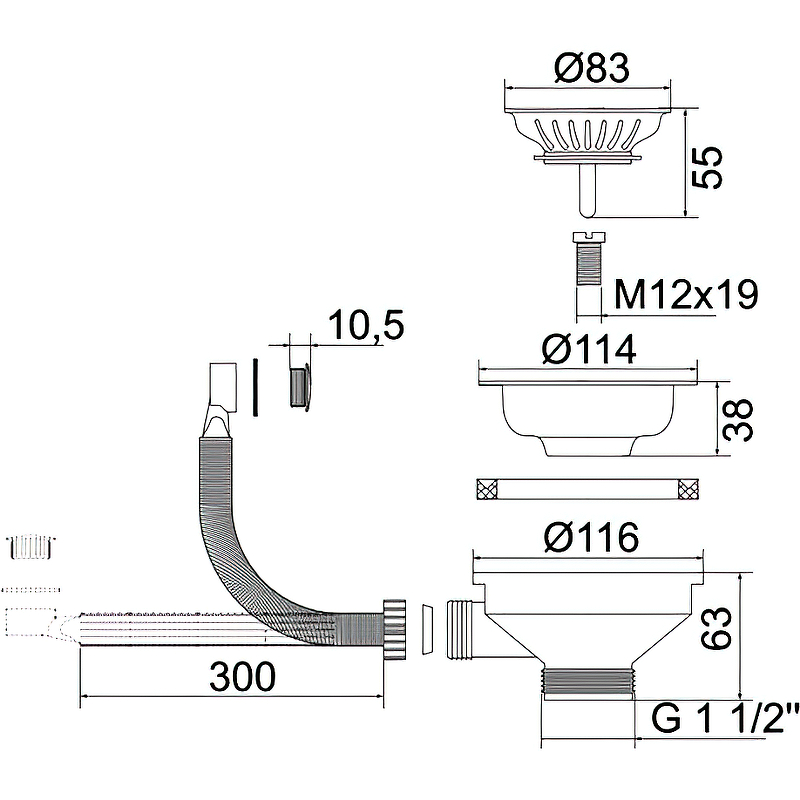 Слив-перелив Migliore Complementi 22090 Бронза от магазина ЛесКонПром.ру